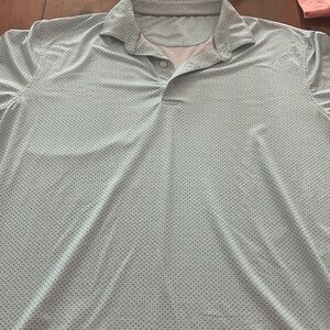 johnnie-O Sky Blue Patterned Polo